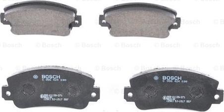 BOSCH 0-986-424-098 - Тормозные колодки, дисковые, комплект autobalta.com
