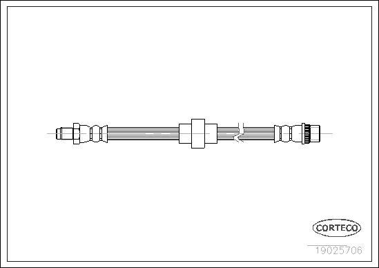Corteco 19025706 - Тормозной шланг autobalta.com