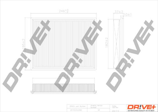 Dr!ve+ DP1110.10.0595 - Воздушный фильтр, двигатель autobalta.com