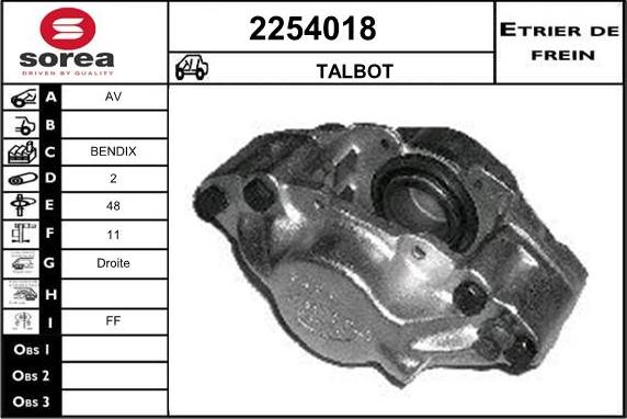 EAI 2254018 - Тормозной суппорт autobalta.com