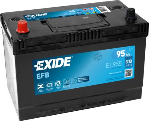 Exide EL955 - Стартерная аккумуляторная батарея, АКБ autobalta.com