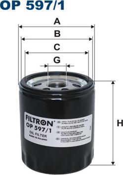 Filtron OP597/1 - Eļļas filtrs autobalta.com