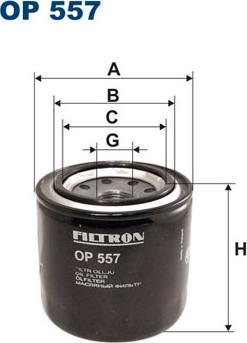 Filtron OP557 - Масляный фильтр autobalta.com