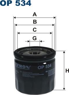 Filtron OP534 - Eļļas filtrs autobalta.com
