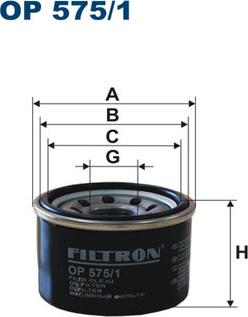 Filtron OP575/1 - Масляный фильтр autobalta.com