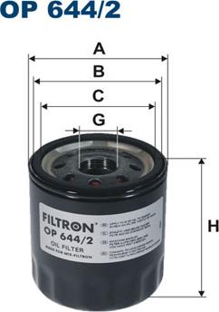Filtron OP644/2 - Масляный фильтр autobalta.com