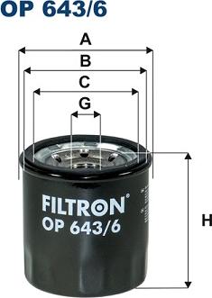 Filtron OP643/6 - Масляный фильтр autobalta.com