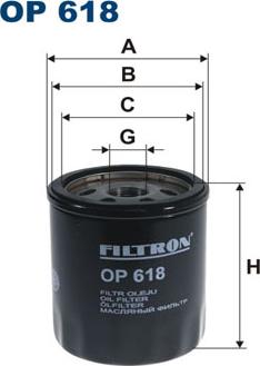Filtron OP618 - Масляный фильтр autobalta.com