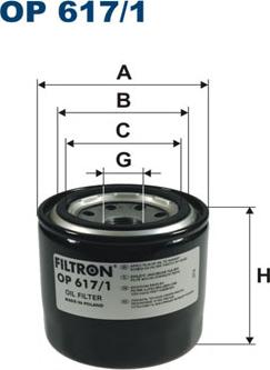 Filtron OP617/1 - Масляный фильтр autobalta.com