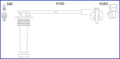 Hitachi 134657 - Комплект проводов зажигания autobalta.com
