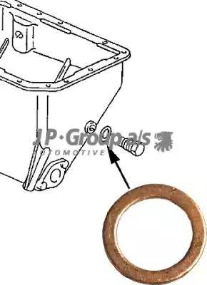 JP Group 8113850100 - Уплотнительное кольцо, резьбовая пробка маслосливного отверстия autobalta.com