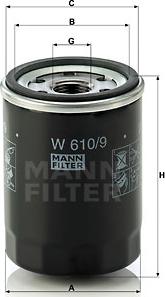 Mann-Filter W 610/9 - Масляный фильтр autobalta.com