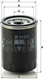 Mann-Filter W 610/4 - Масляный фильтр autobalta.com