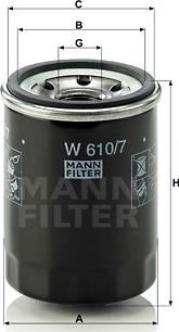 Mann-Filter W 610/7 - Масляный фильтр autobalta.com
