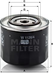 Mann-Filter W 1126 - Масляный фильтр autobalta.com