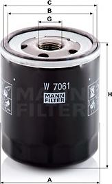 Mann-Filter W 7061 - Eļļas filtrs autobalta.com