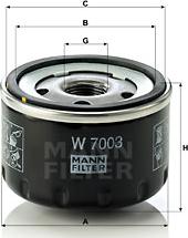 Mann-Filter W 7003 - Масляный фильтр autobalta.com