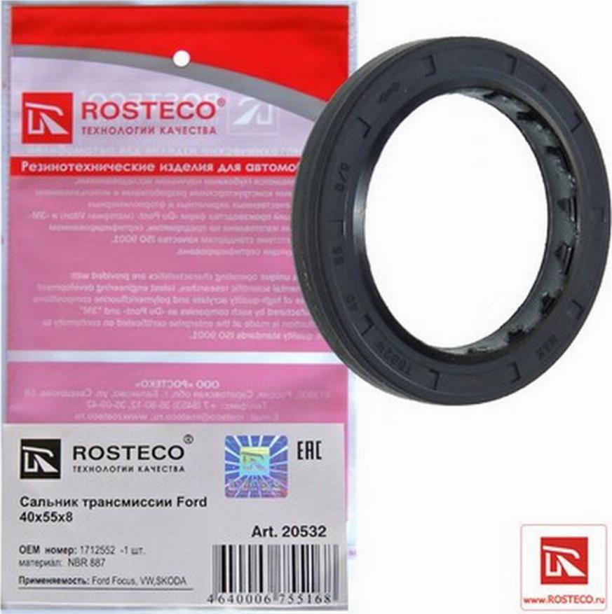 Rosteco 20532 - Уплотняющее кольцо вала, фланец автомат. коробки передач autobalta.com