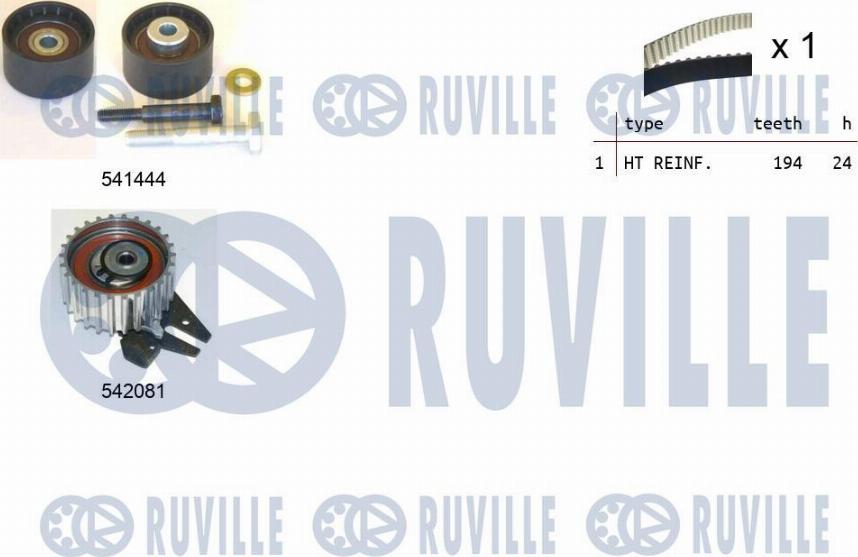 Ruville 550303 - Комплект зубчатого ремня ГРМ autobalta.com