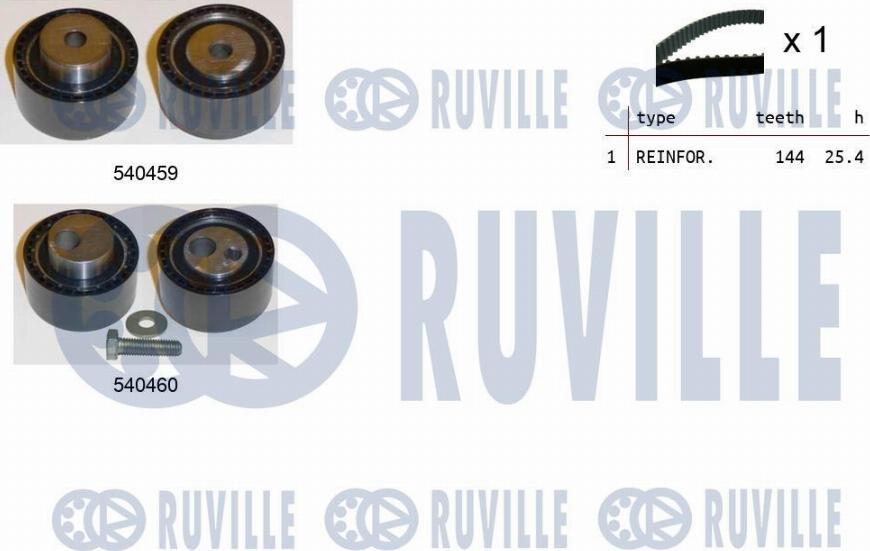Ruville 550294 - Комплект зубчатого ремня ГРМ autobalta.com