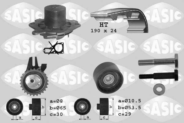 Sasic 3906007 - Водяной насос + комплект зубчатого ремня ГРМ autobalta.com