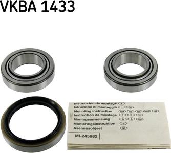 SKF VKBA 1433 - Комплект подшипника ступицы колеса autobalta.com