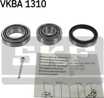 SKF VKBA 1310 - Комплект подшипника ступицы колеса autobalta.com