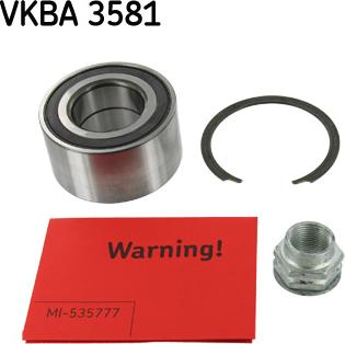 SKF VKBA3581 - Комплект подшипника ступицы колеса autobalta.com