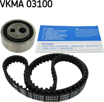 SKF VKMA03100 - Комплект зубчатого ремня ГРМ autobalta.com