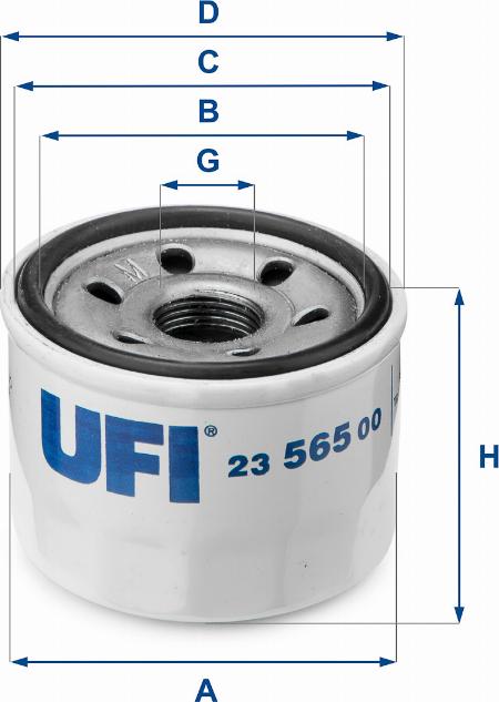 UFI 23.565.00 - Масляный фильтр autobalta.com