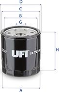 UFI 23.721.00 - Eļļas filtrs autobalta.com