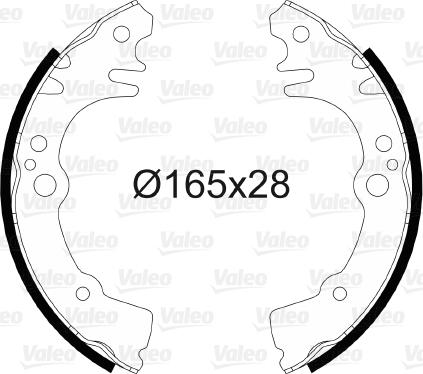 Valeo 564078 - Комплект тормозных колодок, барабанные autobalta.com