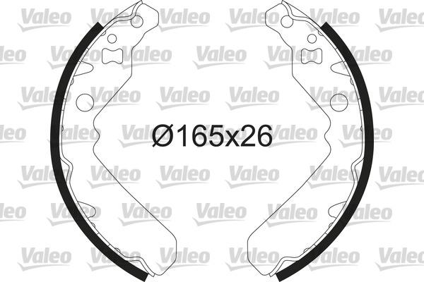 Valeo 564228 - Комплект тормозных колодок, барабанные autobalta.com