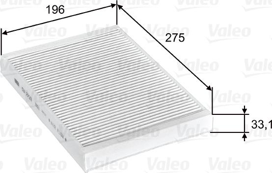 Valeo 715597 - Фильтр воздуха в салоне autobalta.com