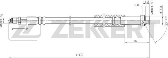 Zekkert BS-9478 - Тормозной шланг autobalta.com