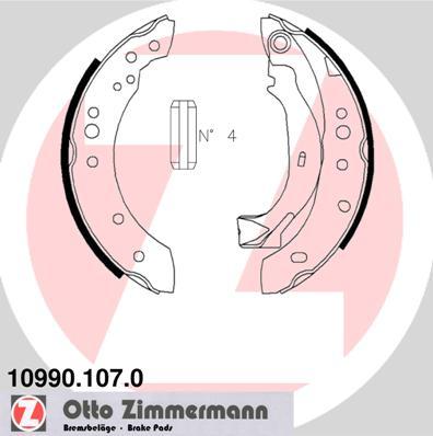 Zimmermann 10990.107.0 - Комплект тормозных колодок, барабанные autobalta.com