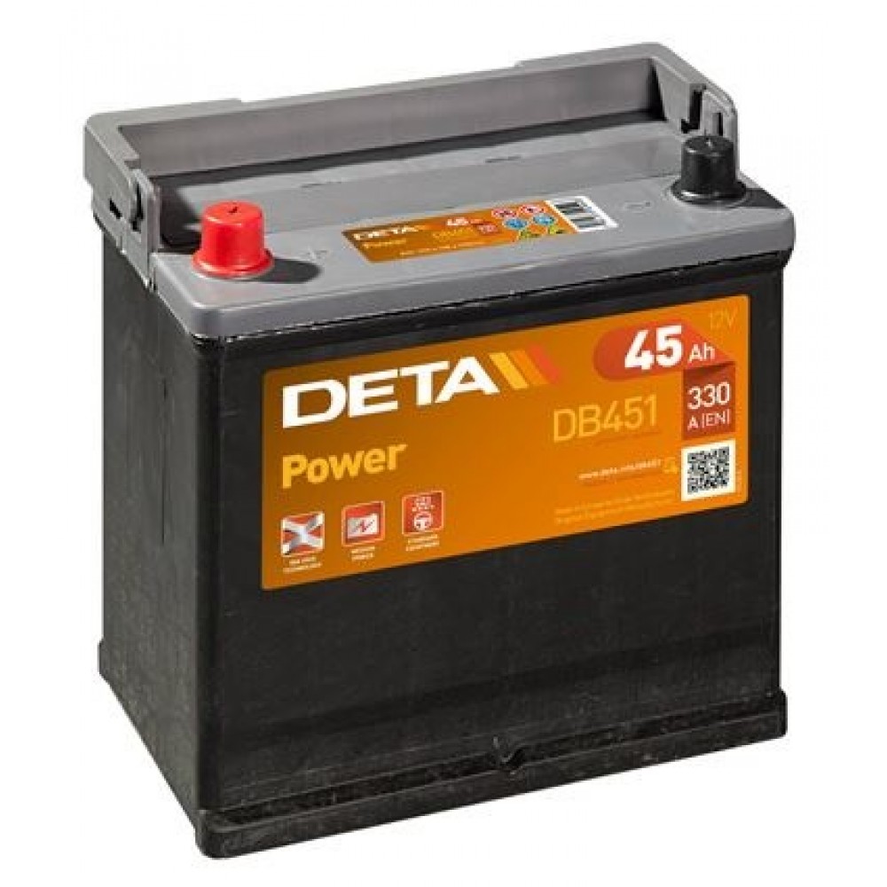 DETA POWER DB-451 12V/45Ah/330A 220x135x225 +/-