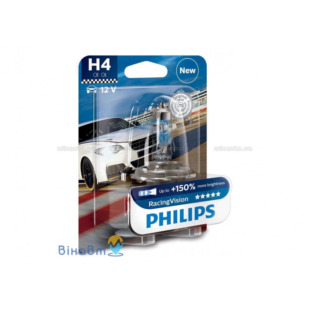 H4 PHILIPS RacingVision +150% 12342RVB1